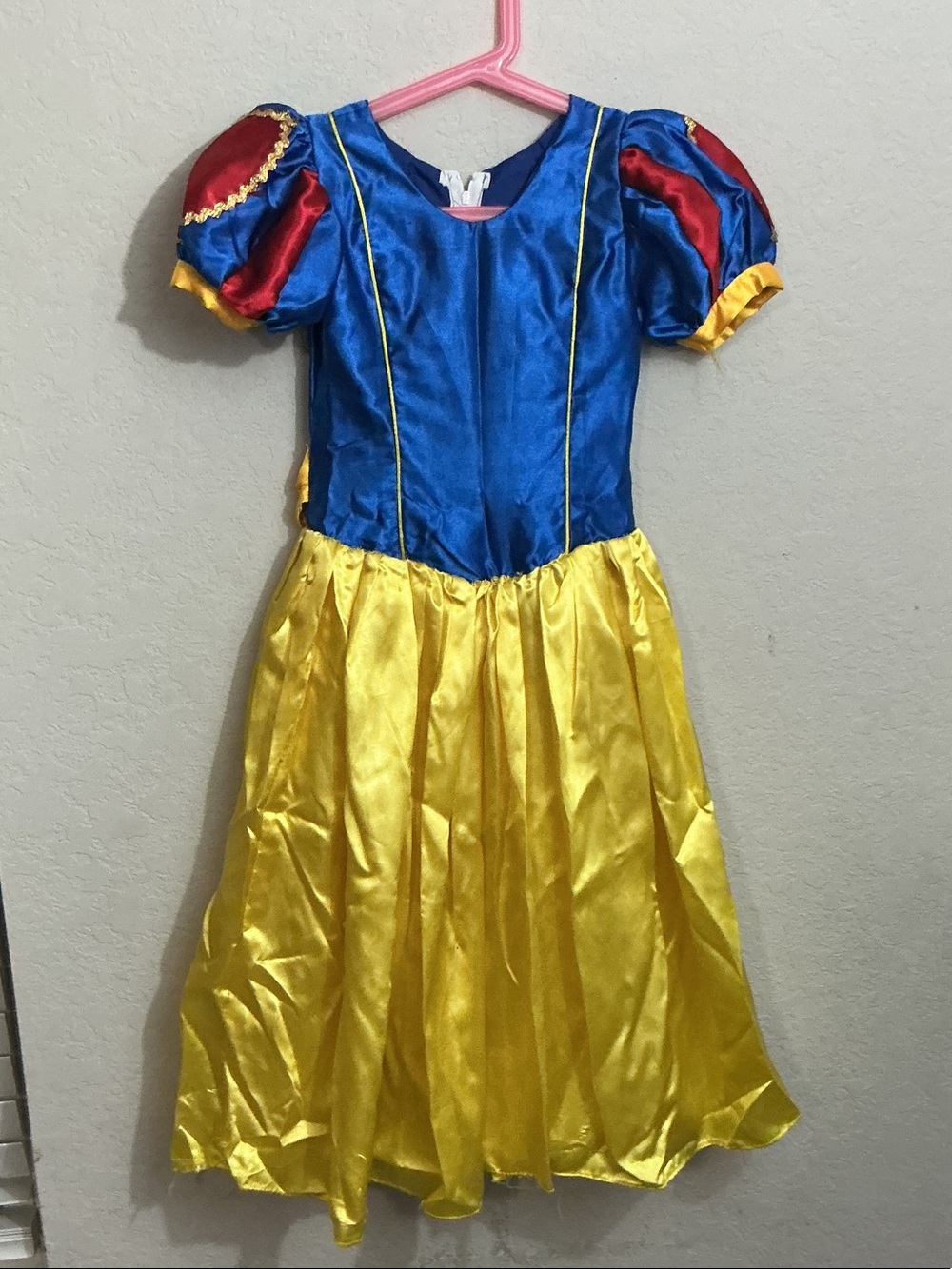 🍎 Snow White Princess Satin Dress Up Costume with Waist Tie 🍎